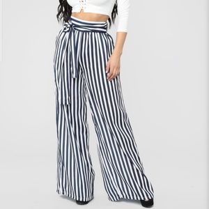 NEW Stripe Wide Leg Pants